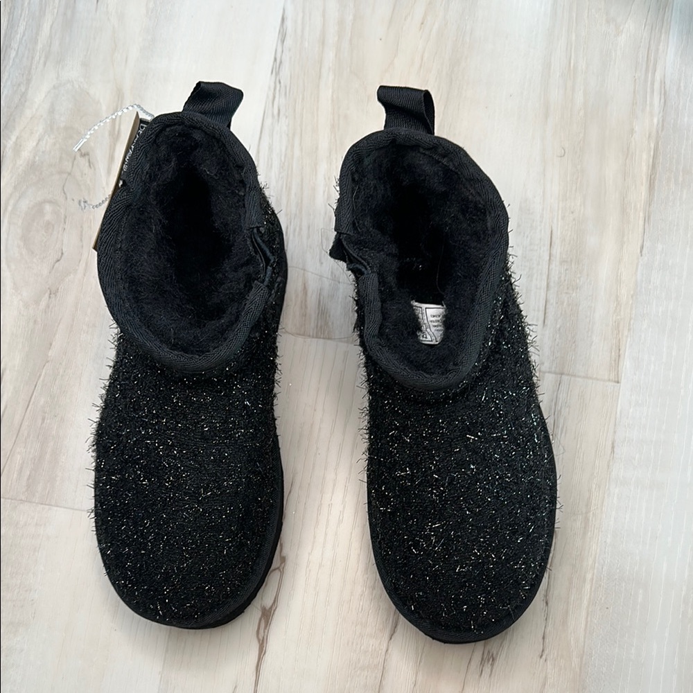 BearPaw Black Kids Boots